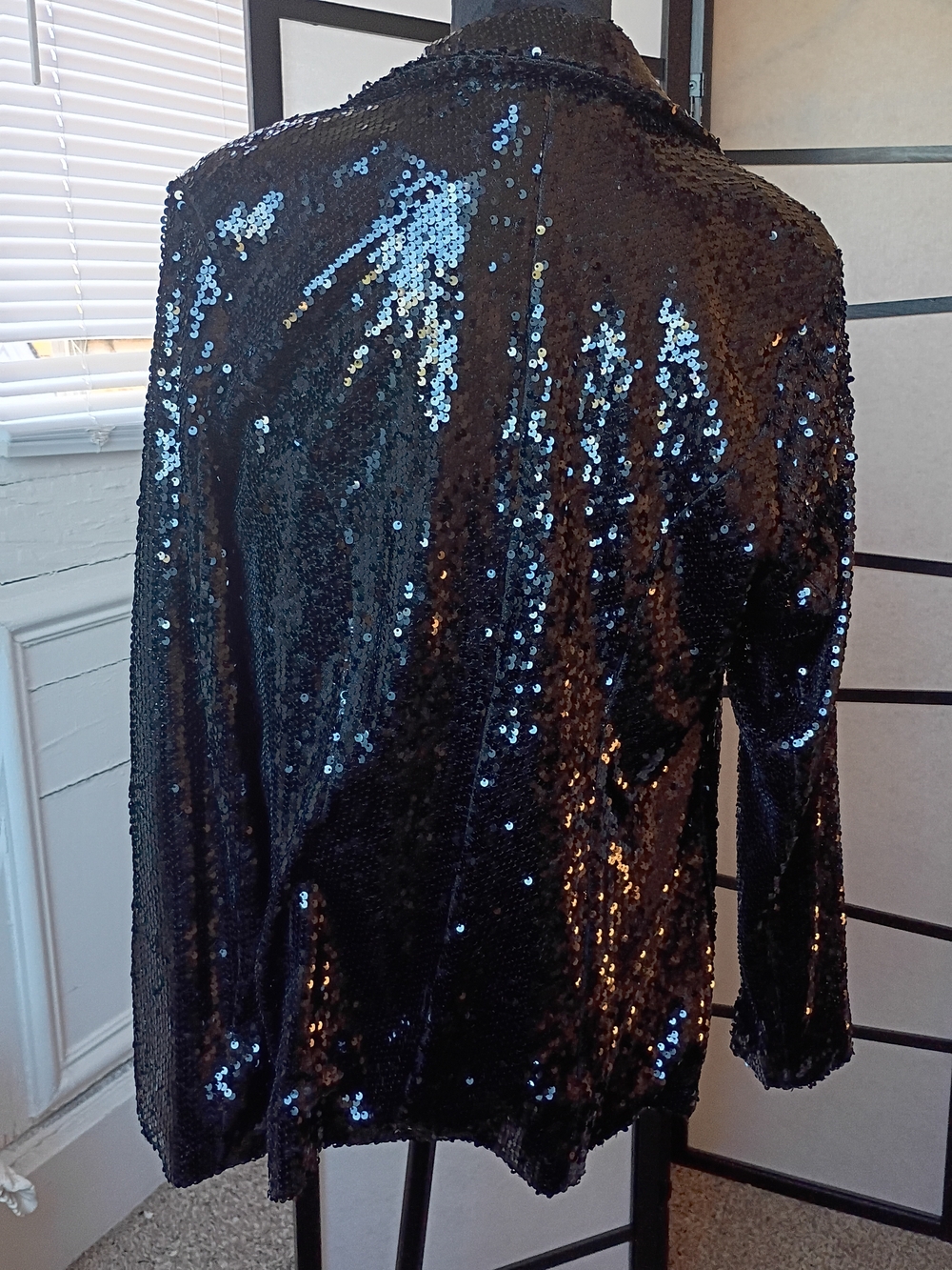 Black Sequin Blazer - Picture 3 of 5